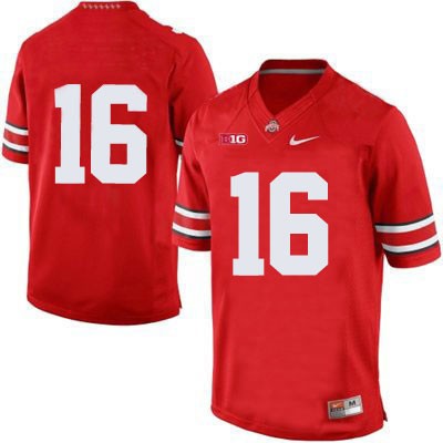 Ohio State Buckeyes Men's Only Number #16 Red Authentic Nike College NCAA Stitched Football Jersey II19Z00US